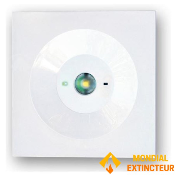Deluxe range square LED emergency lighting units - remote batteries