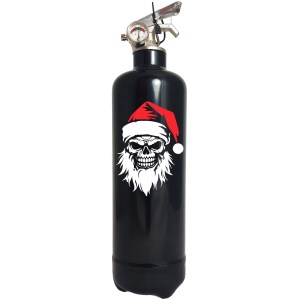 Design fire extinguisher "Christmas Skull"