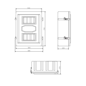 Double extinguisher box 6 to 12 Kg for trucks