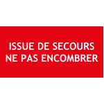 "EMERGENCY EXIT DO NOT BURY" Rigid PVC 200 X 80 mm