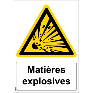 "Explosive substances" sign - PVC A5