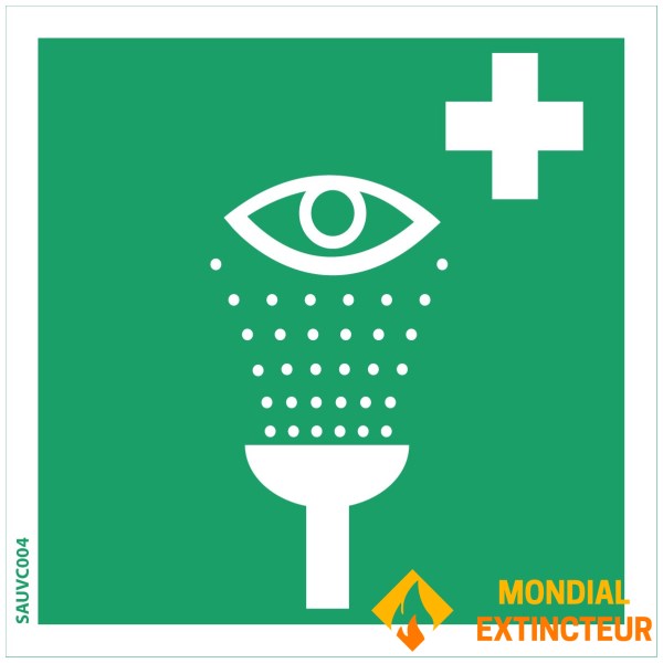 "Eye wash" panel - PVC 200x200 mm