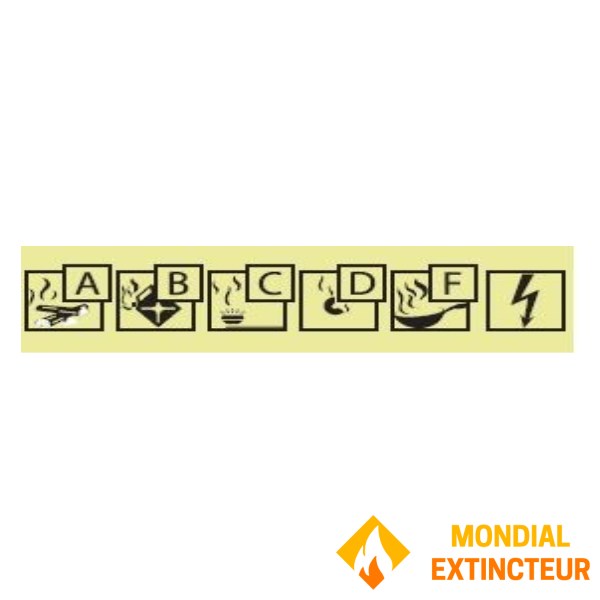 Fire class photoluminescent adhesive - 12 X 3 cm