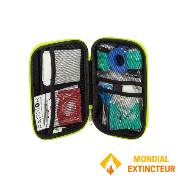 Fluorescent yellow first aid kit - EVA 2 persons