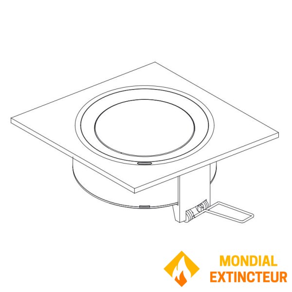 Flush-mounting kit for square ceiling "Spazio Luz" range