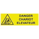 Forklift danger sign - W.300 x H.100 mm