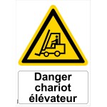 "Forklift danger" sign - PVC A4