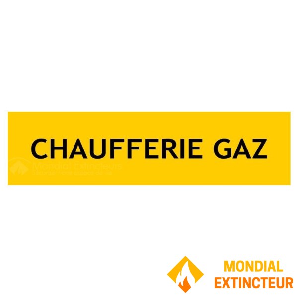 "GAS BOILER" location sign