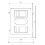 Key cabinet for 6 or 9 kg double extinguishers