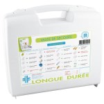 LONG-TERM emergency suitcase, 20 people, with carrying handle and wall bracket