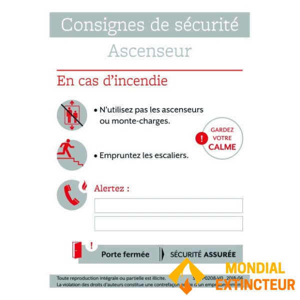 "Lift" safety instructions - A4 format