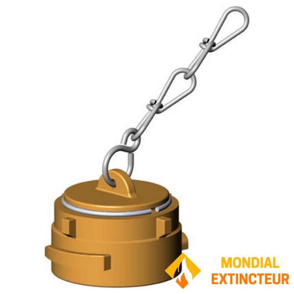 Locking steel plug with chain DN40