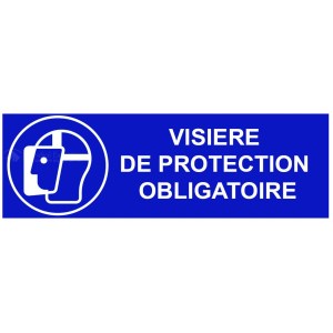 "Mandatory Visor" sign - W.300 x H.100 mm