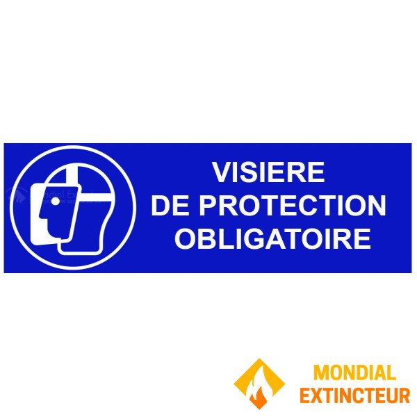 "Mandatory Visor" sign - W.300 x H.100 mm