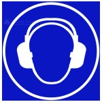 "Mandatory earmuffs" sign - W.200 x H.200 mm