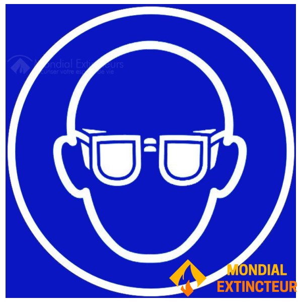 "Mandatory glasses" sign - W.200 x H.200 mm