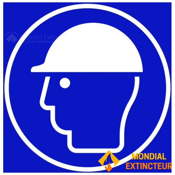 "Mandatory helmet" sign - W.200 x H.200 mm