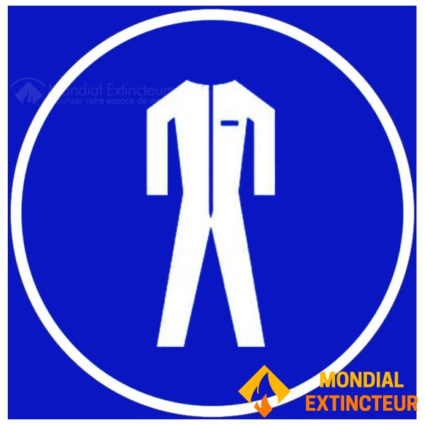 "Mandatory protective clothing" sign - W.200 x H.200 mm