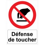 "No touching" sign - PVC A4