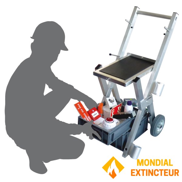 Optimised mobile work surface for technicians