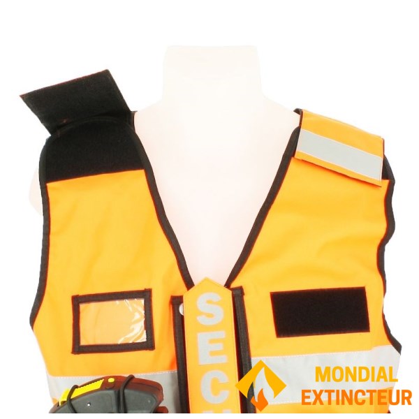 Orange high-visibility waistcoat