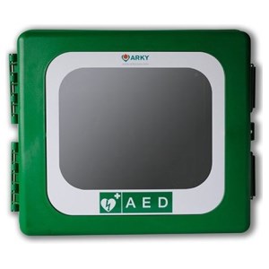 Outdoor cabinet for defibrillators - Alarm &amp; Heating