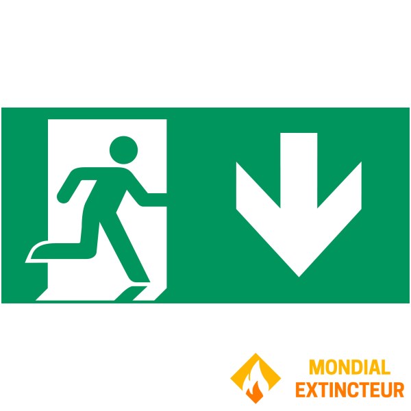 "PICTO FLÈCHE BAS" rigid PVC panel - 300 X 150 mm