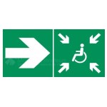 PMR assembly point, right - PVC - L.300 x H.150 mm