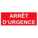 PVC emergency stop sign - 200x80 mm