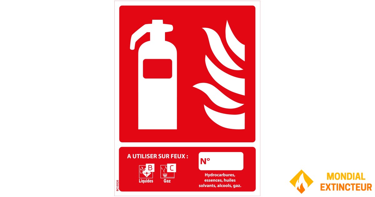 Powder Panel Signs PVC powder panel 15 x 20 cm - Class BC