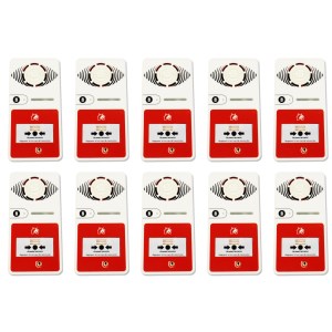 Pack of 10 Type 4 fire alarms with Flash - NF S32-001 class B
