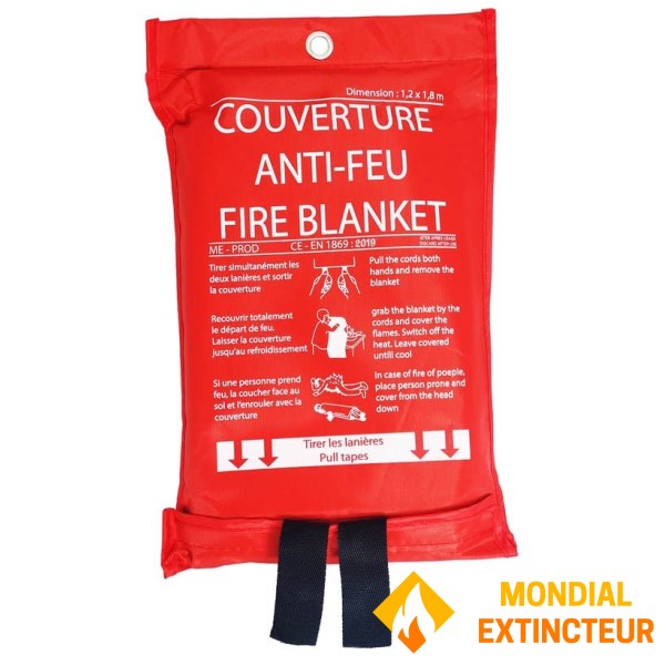 Pack of 10 fire blankets 1.20 X 1.80 M Soft case