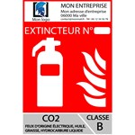 Pack of 100 customised Class B fire extinguisher signs