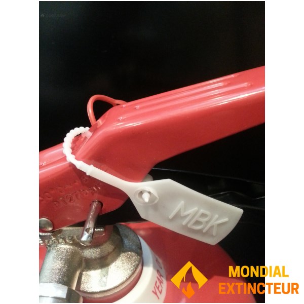 Pack of 100 yellow plastic seals to be used without pliers