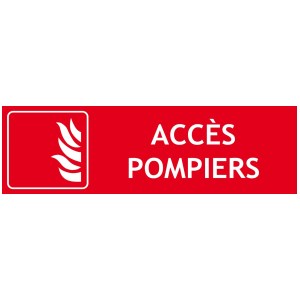 Panneau "ACCES POMPIERS"  300 X 100 mm