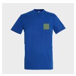 5 Tee-Shirts personnalisés bleu royal - Taille L - Cœur et dos