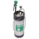 Portable tank with safety shower