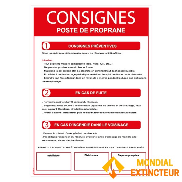 Propane station instructions - A4 format