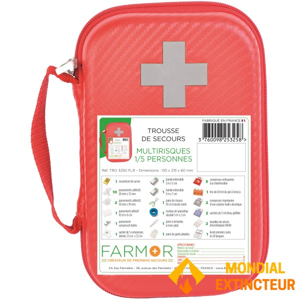 Red first aid kit - EVA 1/5 persons