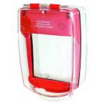 Red protective shell with siren