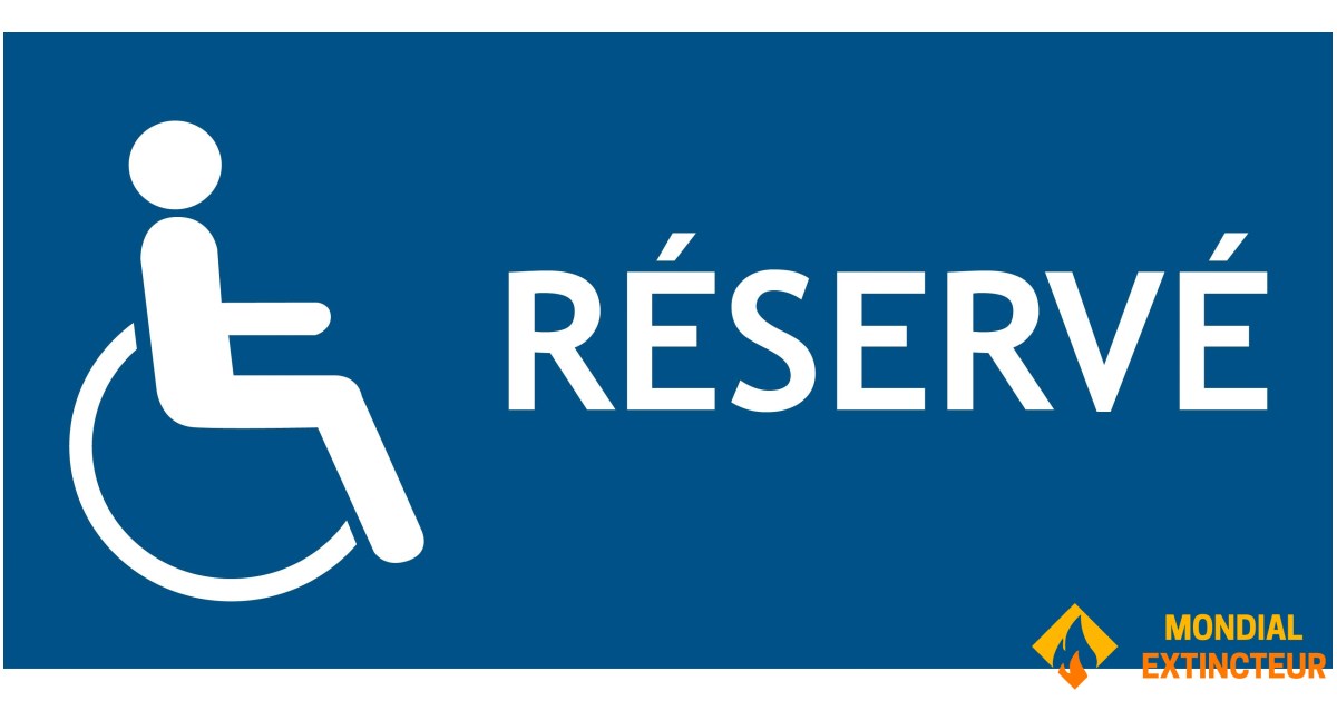 Reserved for the disabled - PMR - Vinyl - W.300 x H.150 mm