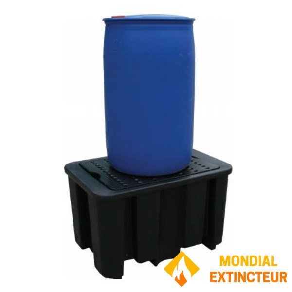 Retention bin for 1 drum