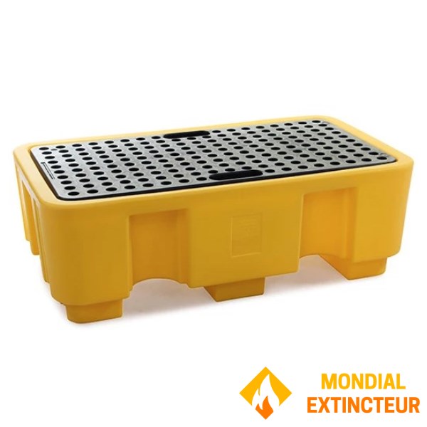 Retention bin for 2 drums