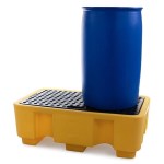 Retention bin for 2 drums