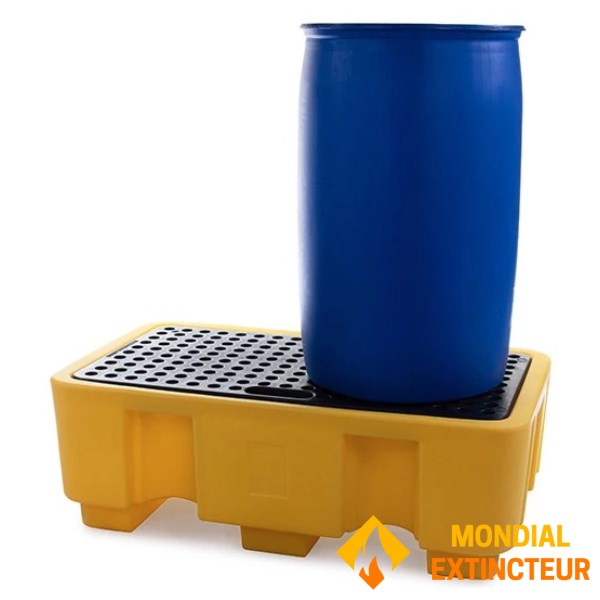 Retention bin for 2 drums