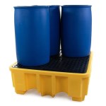 Retention bin for 4 drums - Raised