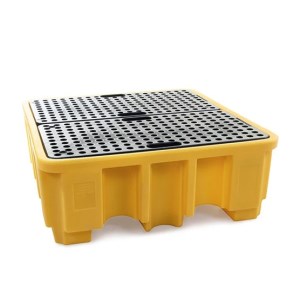 Retention bin for 4 drums - Raised