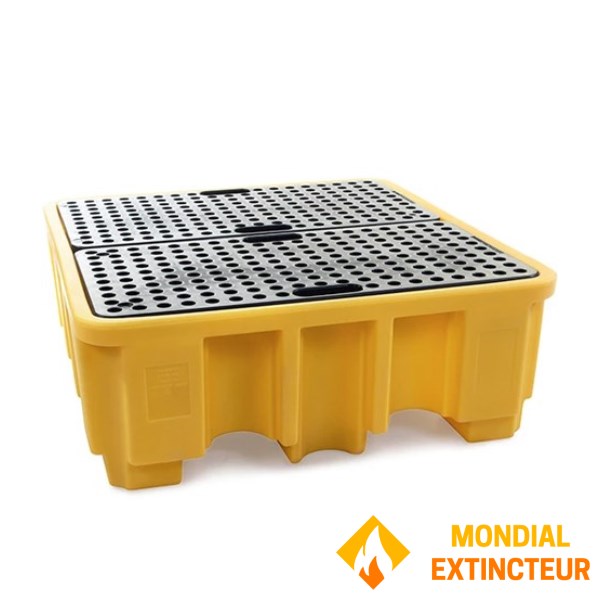 Retention bin for 4 drums - Raised