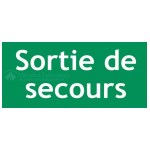 Rigid PVC "emergency exit" sign - 300 X 150 mm