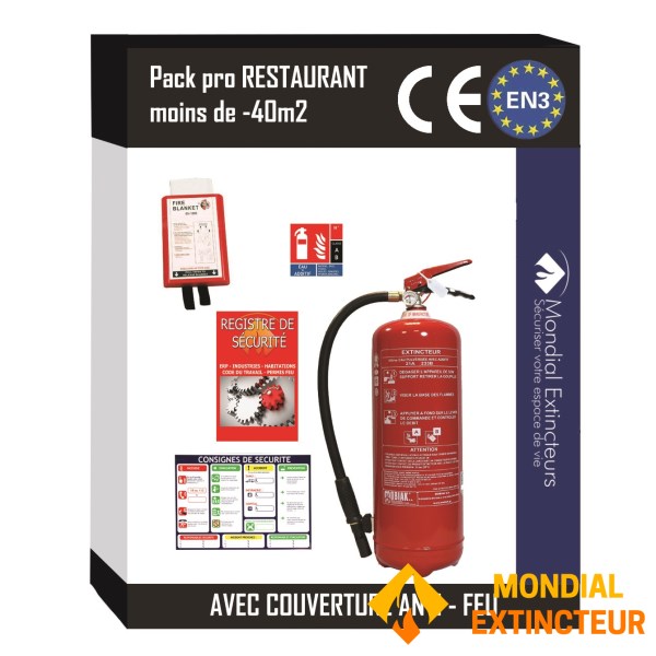 Safety kit for restaurants under 40 M²